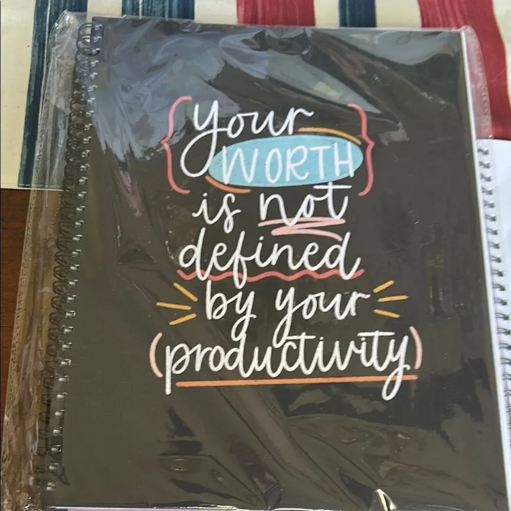 Elyse Breanne Inspirational Black Spiral Notebook new